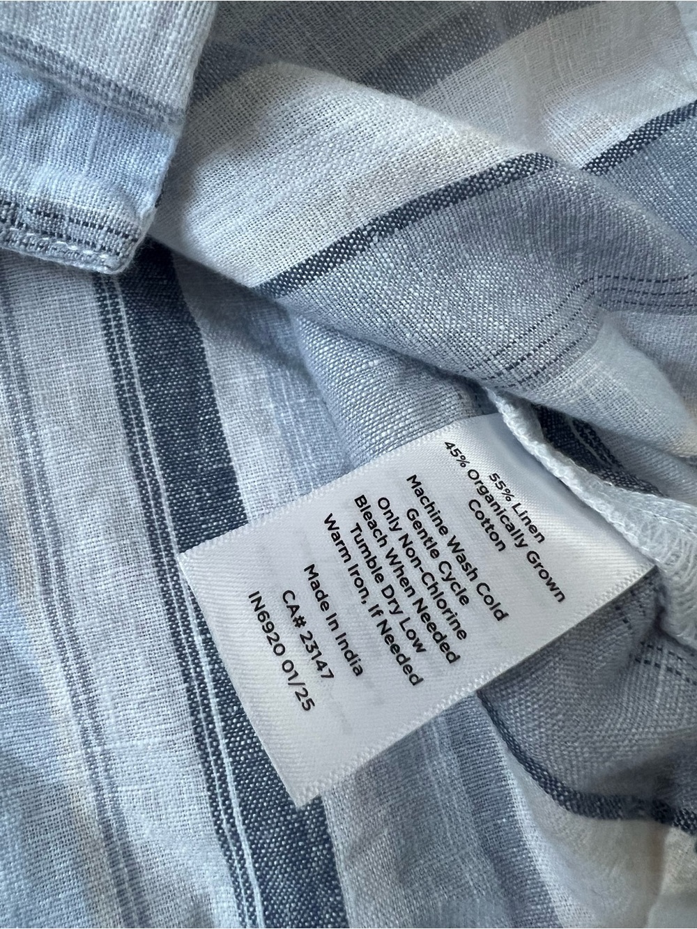 Haven well within cotton Blue & White Striped Short Pajama Set - Picture 3 of 3
